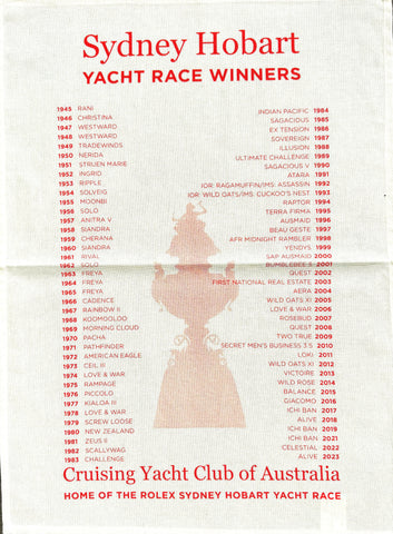 RSHYR 2024 previous Tattersall Cup Winners tea towel (1945-2023)